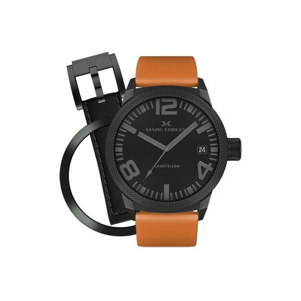 Unisex hodinky Marc Coblen s páskem a kroužkem navíc P49