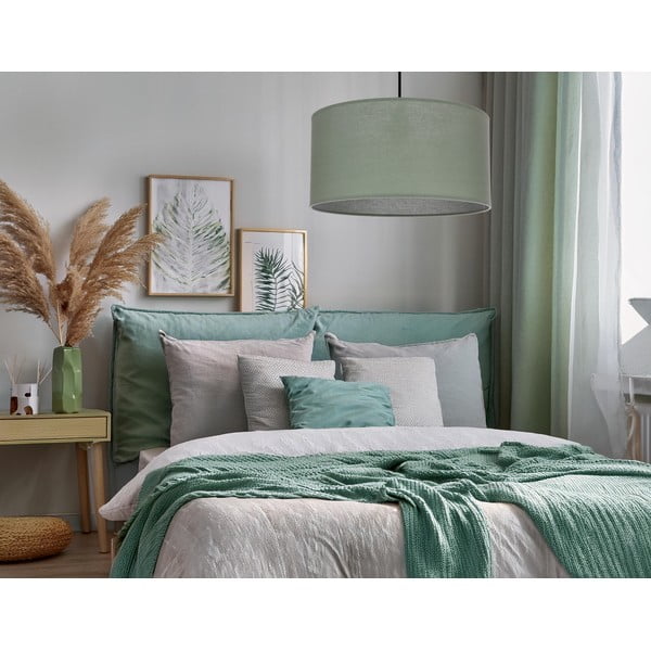 Roheline rippvalgusti tekstiilist varjuga ø 40 cm Shanti - Candellux Lighting-image-2