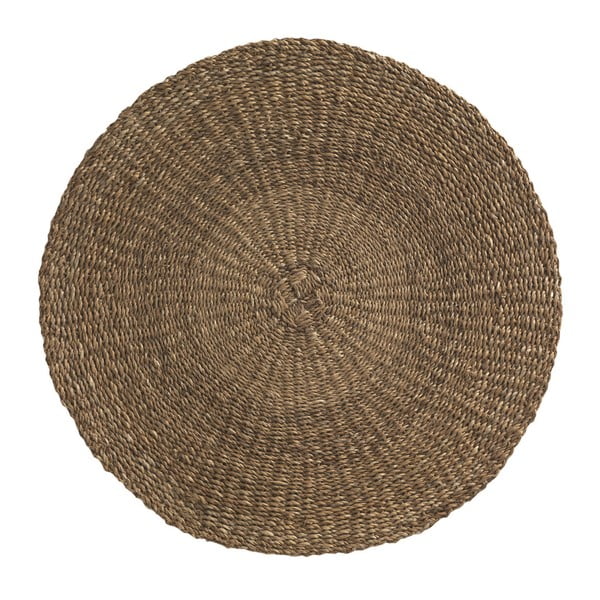 Hnědý koberec z mořských řas Geese Rustico Natural, ⌀ 100 cm