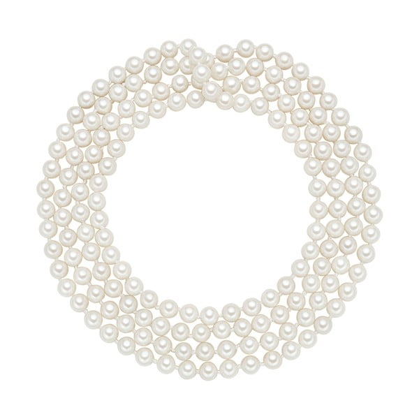 Perlový náhrdelník Perldesse, bílé perly, ⌀ 0,6 x délka 120 cm