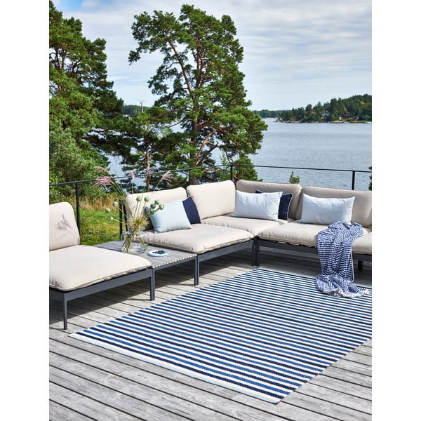 Sinine-kreem sise/välisvaip 70x240 cm Teo Denim – Pappelina-image-2