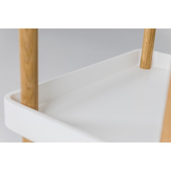 Bílý servírovací vozík na kolečkách Tenzo Wagon Oak-image-1