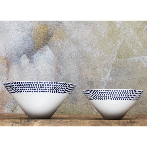 Sinine ja valge keraamiline kauss, ø 31 cm Indigo - Nkuku-image-1