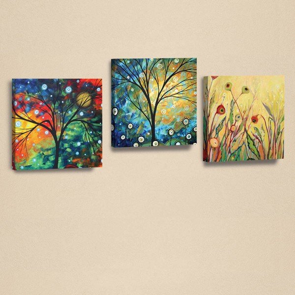 Dekoratiivne mitmeosaline maal, 33 x 33 cm - Evila Originals-image-1