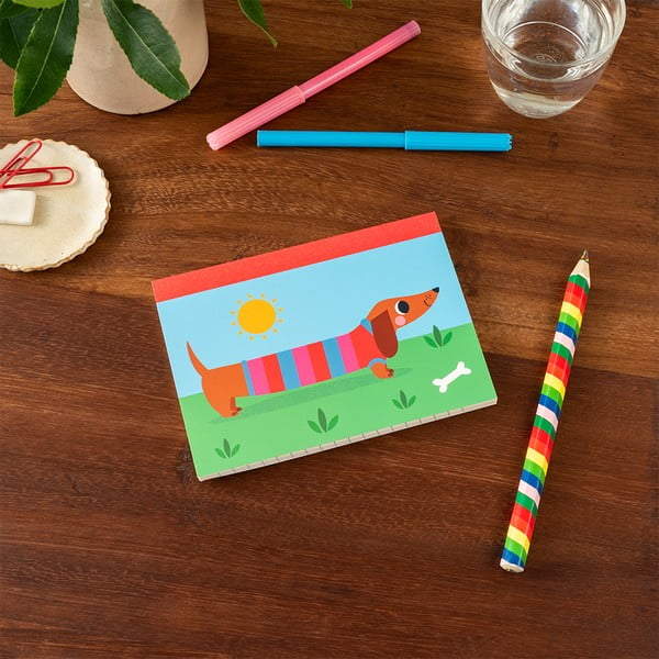 Märkmik 60 lehekülge A6 formaadis Sausage Dog - Rex London-image-1