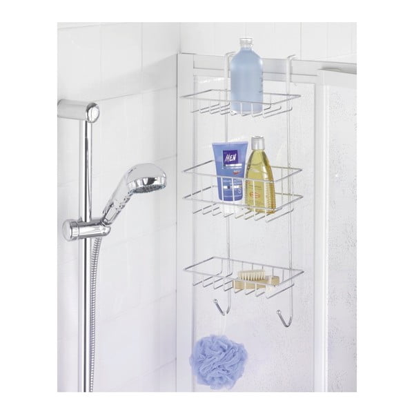 Kolme tasandiga seinale paigaldatav vannitoa riiul Revigo - Wenko-image-1