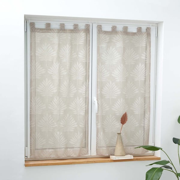 Pruunid voile kardinad 2 tk komplektis 60x90 cm Levita - douceur d'intérieur-image-2