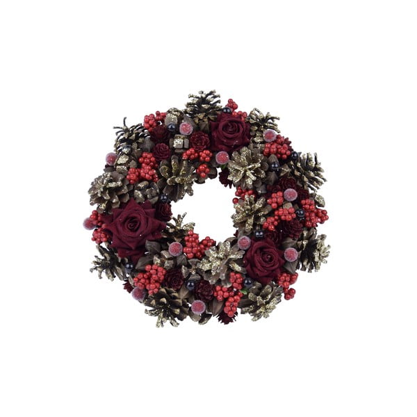 Jõulupärja looduslik pärg roosidega , ø 28 cm Pine - Ego Dekor