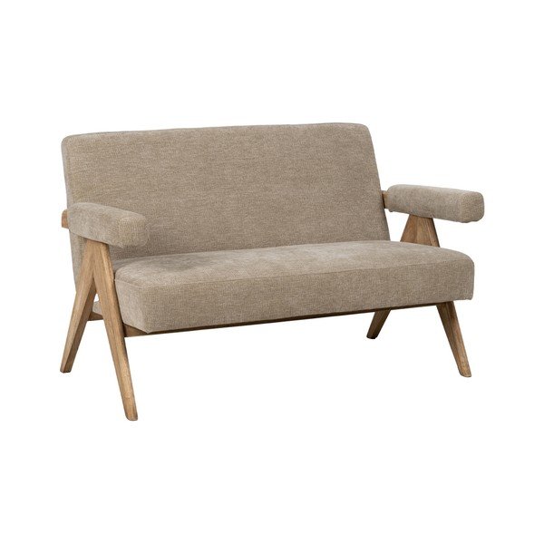 Beež šenillist diivan 134 cm Rest - Ixia-image-2