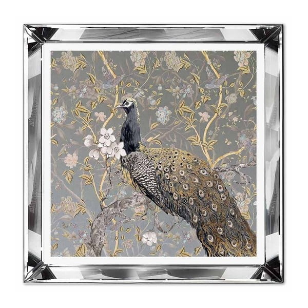 Nástěnný obraz JohnsonStyle The Golden Peacock, 51 x 51 cm