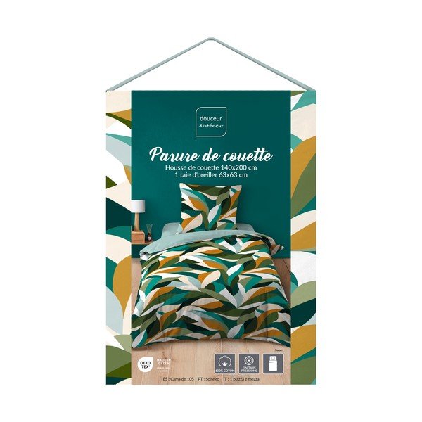 Puuvillane voodipesu üheinimesevoodile 140x200 cm Swan - douceur d'intérieur-image-1