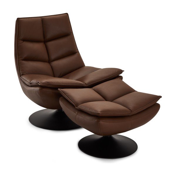 Tumepruun nahast tugitool Miami - Furnhouse-image-4