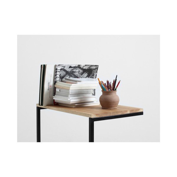 Musta aluse ja massiivse tammeplaadiga laud Lupe - CustomForm-image-3