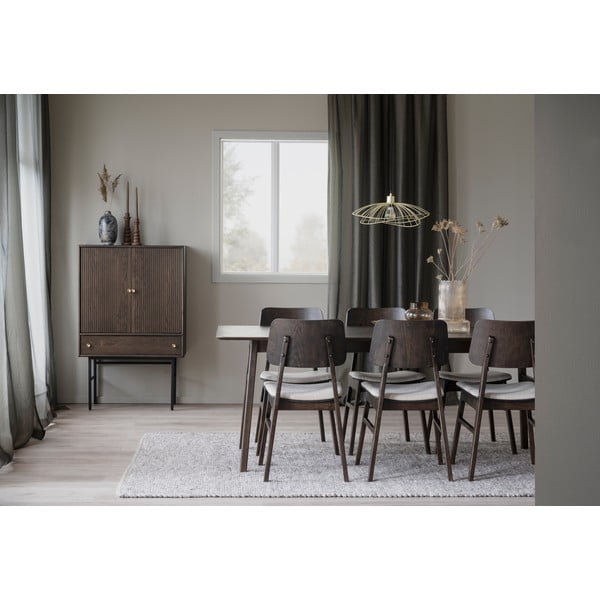 Pruun söögilaud tammedekoriga , 205 x 95 cm Nagano - Rowico-image-1