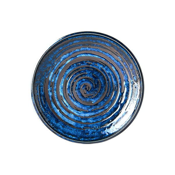 Sinine keraamiline taldrik Swirl, ø 20 cm Copper - MIJ