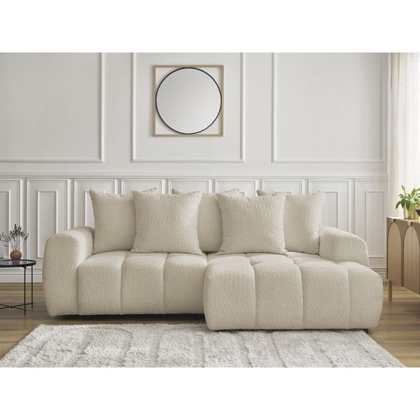 Beež bukleekangast panipaigaga nurgadiivanvoodi (parem nurk) Roxelane - Bobochic Paris-image-1