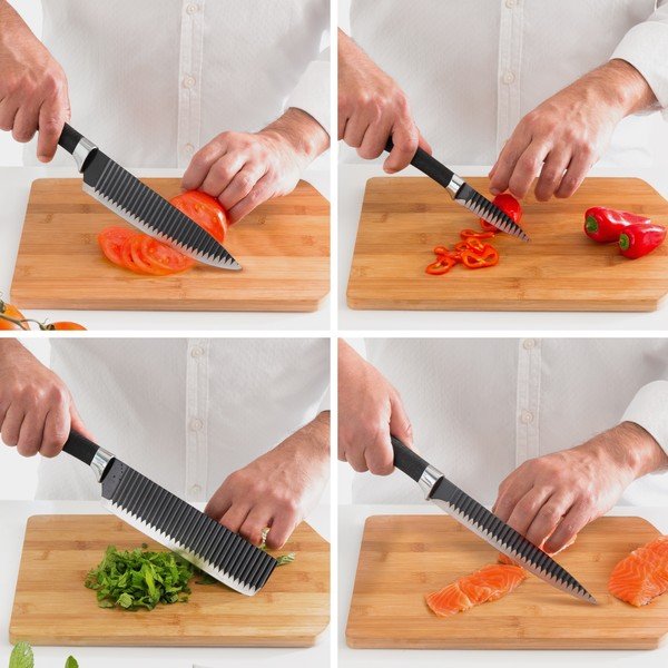 4 roostevabast terasest noa komplekt Swiss Q Shark - InnovaGoods-image-1