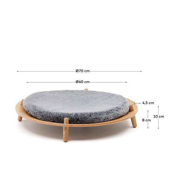 Hall lemmikloomavoodi ø 70 cm Bunola - Kave Home-image-4