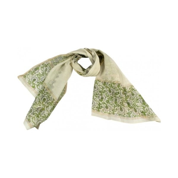 Šátek s příměsí hedvábí Shirin Sehan - Lily Grass
