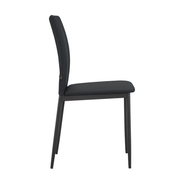 Mustad kunstnahast söögitoolid, 2 tk komplektis Pavia - Støraa-image-2