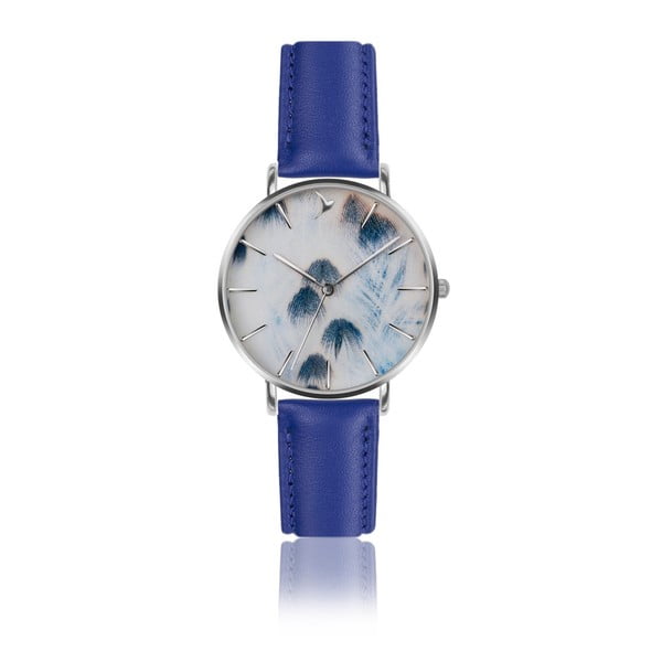 Dámské hodinky s modrým páskem z pravé kůže Emily Westwood Nataly