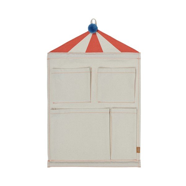 Kreemikas kangast riputatav korraldaja 40x1x60 cm Circus - OYOY Mini