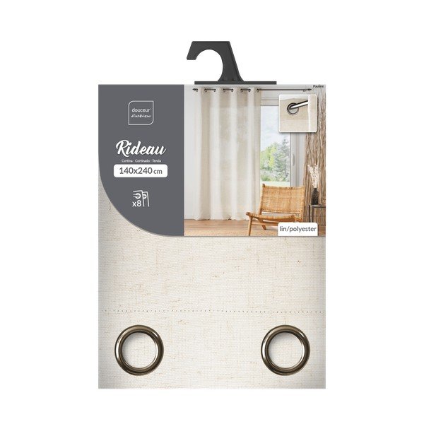 Kreemikas kardin 140x240 cm Pauline - douceur d'intérieur-image-4