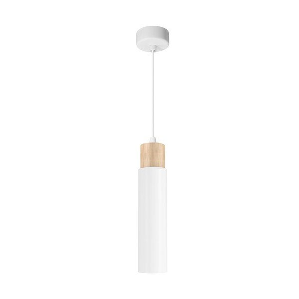 Rippvalgusti valge metallist varjuga Claro - Candellux Lighting