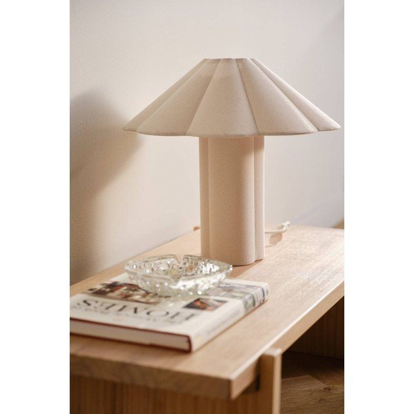 Kreemikas linane laualamp (kõrgus 38 cm) Gerd - Jotex-image-2