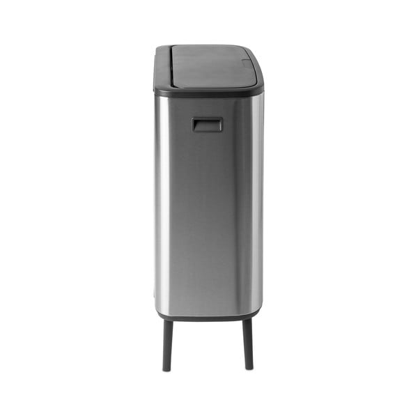 Matt hõbedane puutetundlik terasest prügikast jäätmete sorteerimise jaoks 60 l Bo Touch Bin Hi - Brabantia-image-4