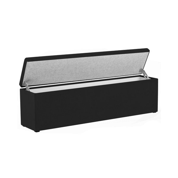 Černý otoman Mazzini Sofas Ancona, 160 x 47 cm-image-3