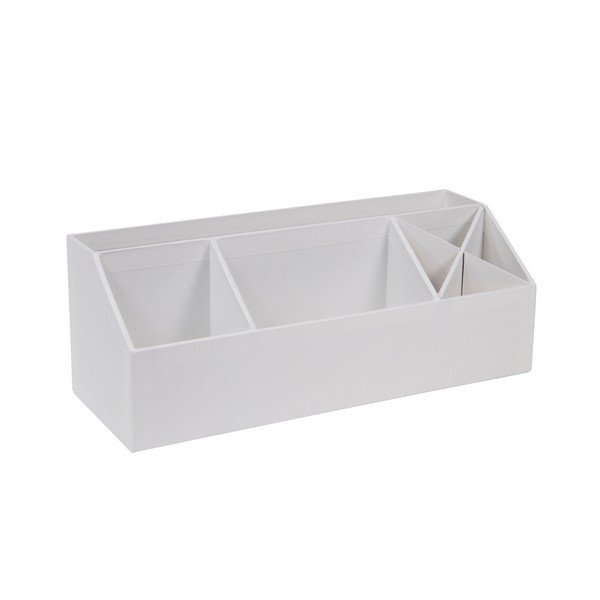 Bílý stolní organizér na psací pomůcky Bigso, 33,5 x 12,5 cm-image-1