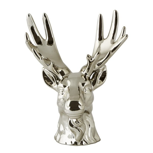 Dekorativní keramická soška KJ Collection Reindeer Head Silver
