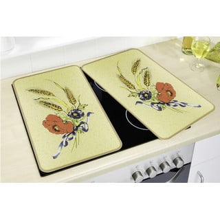 Karastatud klaasist pliidikatte komplekt 2 tk 52x30 cm Corn-Flowers - Maximex