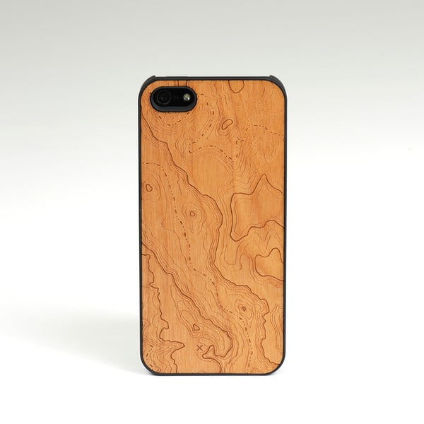 Dřevěný kryt na iPhone 5, Topo design třešeň