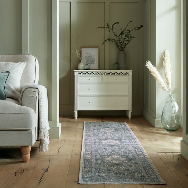 Roheline pestav koridorivaip taaskasutatud kiududest 60x230 cm Windsor - Flair Rugs-image-1