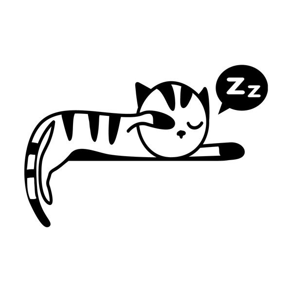 Samolepka Ambiance Sleeping Kitten-image-1