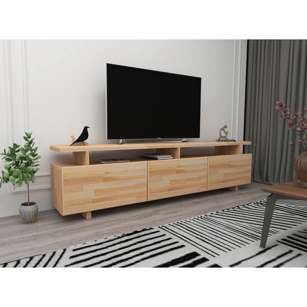 Naturaalset värvi männipuidust telerilaud 174x52 cm Natural - Kalune Design-image-1