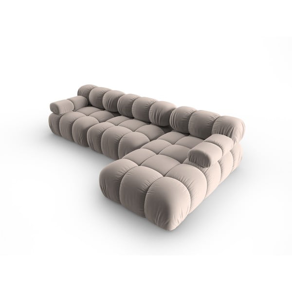 Helepruun sametist modulaarne nurgadiivan (parem nurk) Bellis – Micadoni -image-4