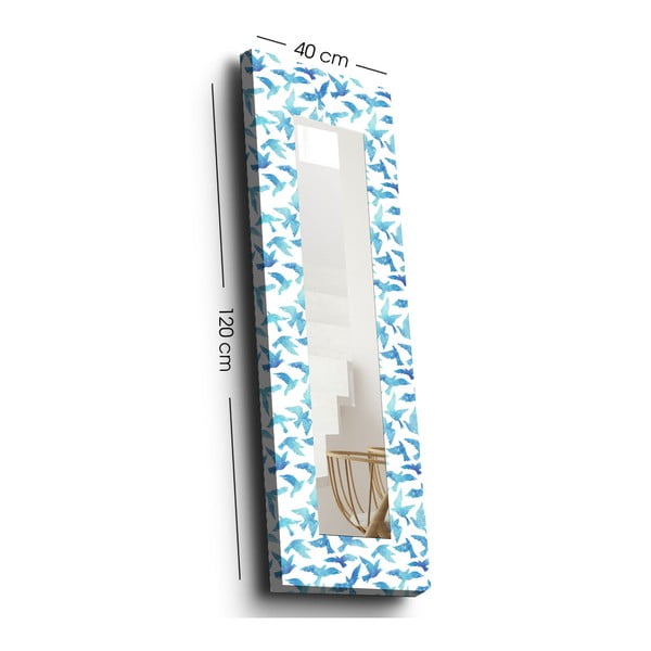 Puidust raamiga seinapeegel 40x120 cm - Wallity-image-4
