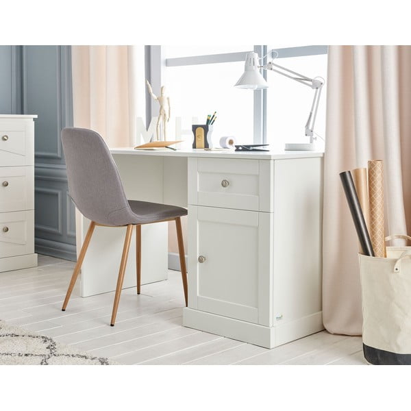 Valge laste kirjutuslaud Marie - Pinio-image-1