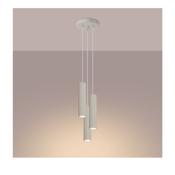 Kreem rippvalgusti ø 19,5 cm Gleam - Sollux-image-4