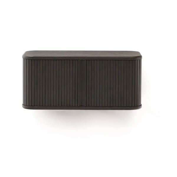 Tumepruun saarepuidu spoonist seinale kinnitatav valamukapp 90x40 cm Mailen - Kave Home