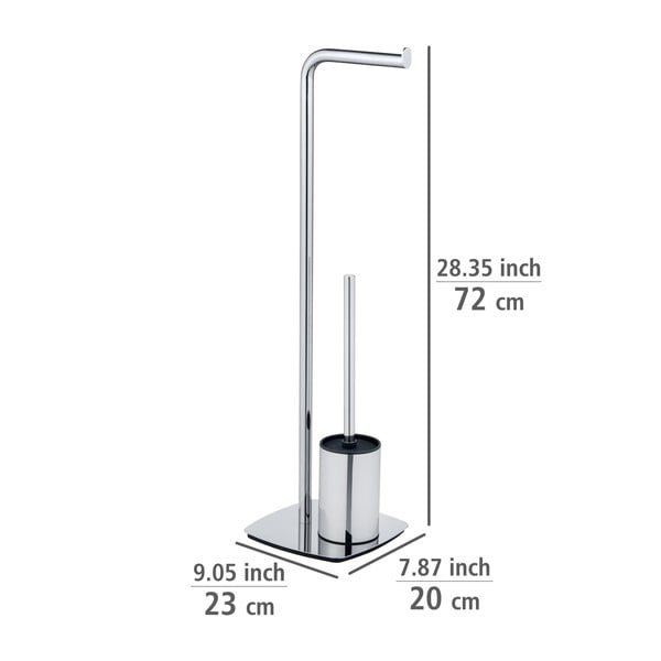 WC-paberihoidja koos roostevabast terasest harjaga Iria - Wenko-image-4