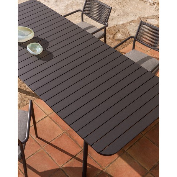 Metallist aiasöögilaud 100x185 cm Izola - Kave Home-image-3