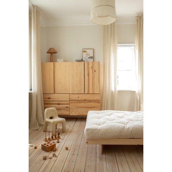 Männipuidust üheinimesevoodi koos voodipõhjaga 90x200 cm Kanso – Karup Design-image-4