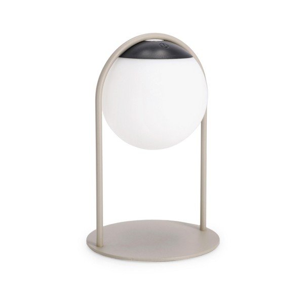 Taupe värvi hämardatav LED-laualamp plastvarjuga (kõrgus 21 cm) Pansy - Bizzotto
