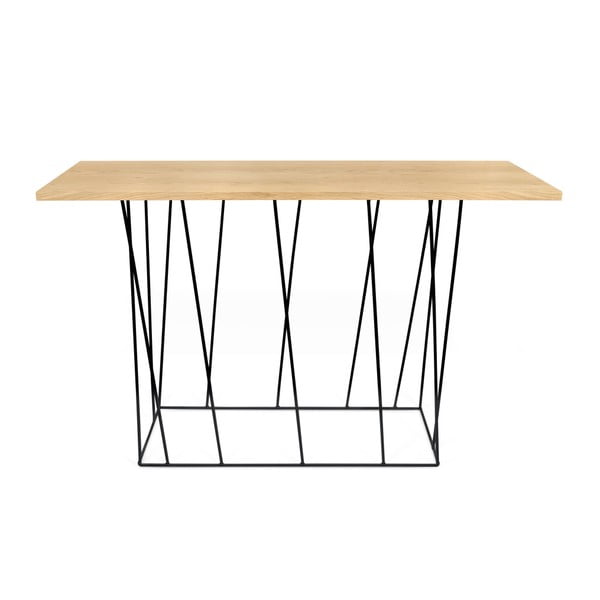 Konzolový stolek s černými nohami TemaHome Helix, 40 x 120 cm