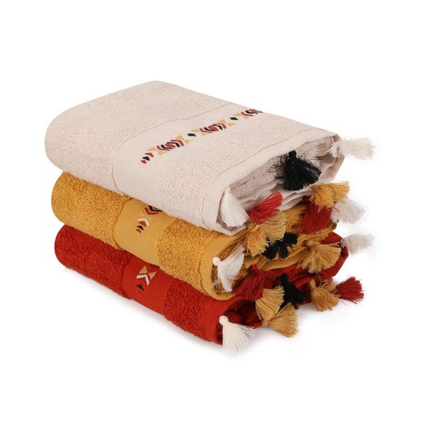 Puuvillased froteerätikud 3tk komplektis 50x90 cm Asorti - Foutastic