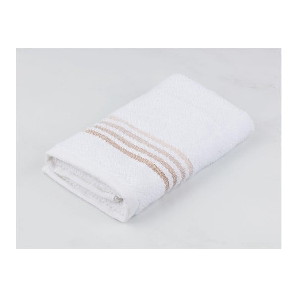 Bílý bavlněný ručník Madame Coco Terra Stripe, 50 x 80 cm